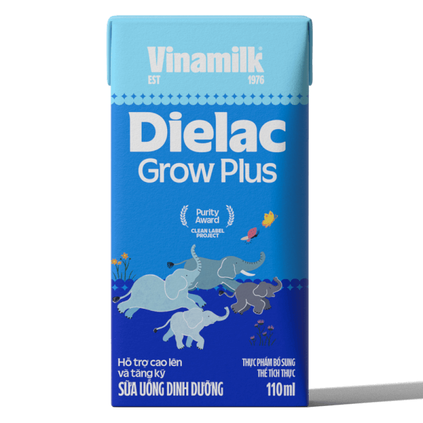 Combo 2 Thùng Sữa uống dinh dưỡng Dielac Grow Plus 110ml (Sữa Non) - Lốc 4 hộp