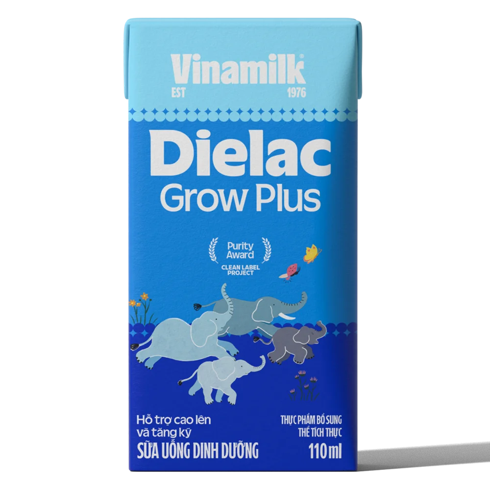 Combo 3 Thùng Sữa uống dinh dưỡng Dielac Grow Plus 110ml (Sữa Non) - Lốc 4 hộp
