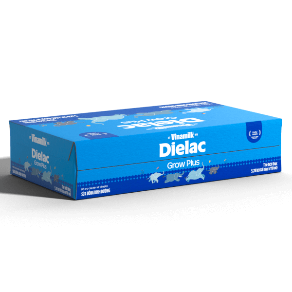 Combo 2 Thùng Sữa uống dinh dưỡng Dielac Grow Plus 110ml (Sữa Non) - Lốc 4 hộp