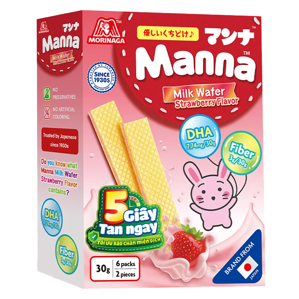 Bánh Xốp Sữa Manna Hương Dâu