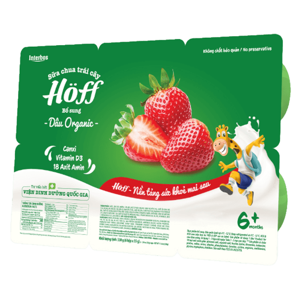 Sữa chua trái cây HӦff - Bổ sung Dâu - Organic 55gr