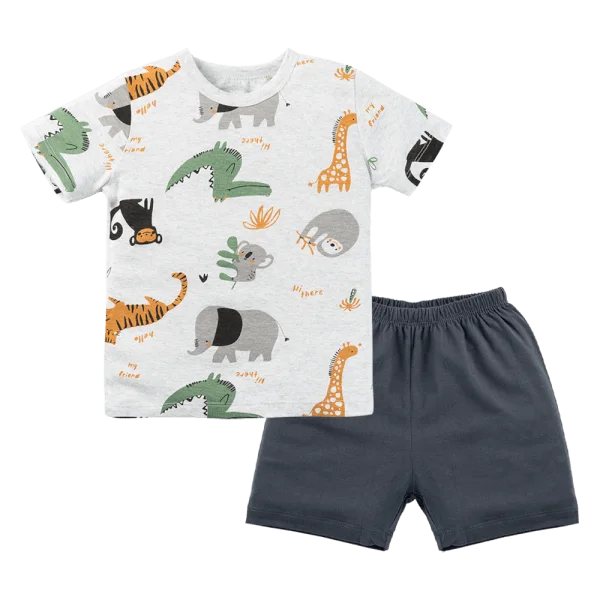 Bộ bé trai ngắn Animo Easy HN0924090 (1-4Y,Xám)