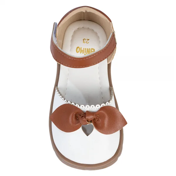 Sandal bé gái Animo A2410_MN030 (17-23,Trắng-Nâu)