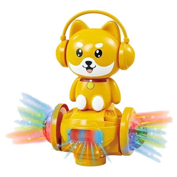Chú chó đeo headphone siêu ngầu có nhạc đèn CY620285 C409 (Vàng)