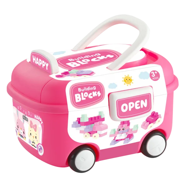 Hộp xe xếp hình khối 40pcs RFD597527 C409 (Hồng)