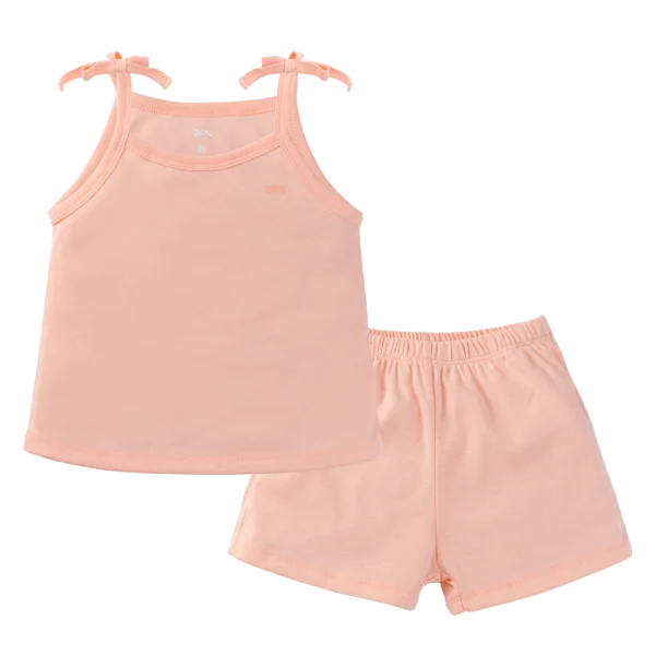 Bộ bé gái ngắn Animo Easy TX1024034 (1-4Y,Hồng nhạt)