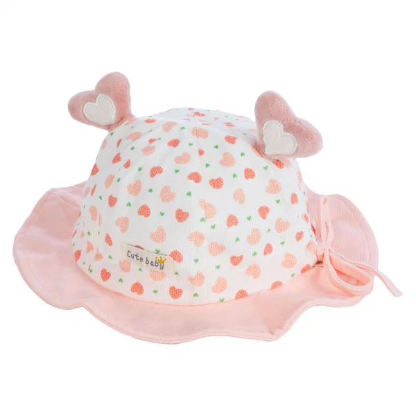 Nón vành tròn bé gái Animo A2410_JK008 (48cm,Hồng nhạt)