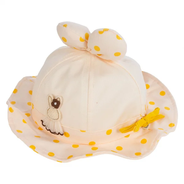Nón vành tròn bé gái Animo A2410_JK007 (48cm,Vàng nhạt)