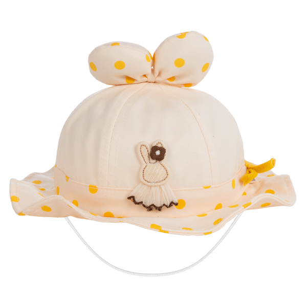 Nón vành tròn bé gái Animo A2410_JK007 (48cm,Vàng nhạt)