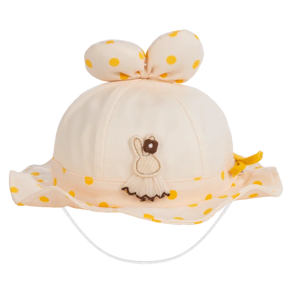 Nón vành tròn bé gái Animo A2410_JK007 (48cm,Vàng nhạt)