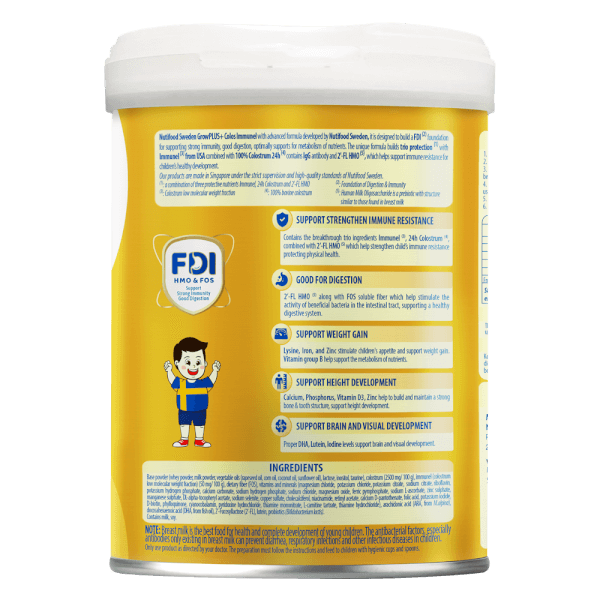 Sản phẩm dinh dưỡng công thức GrowPLUS+ Colos Immunel 0+, 800g (0-12 tháng)