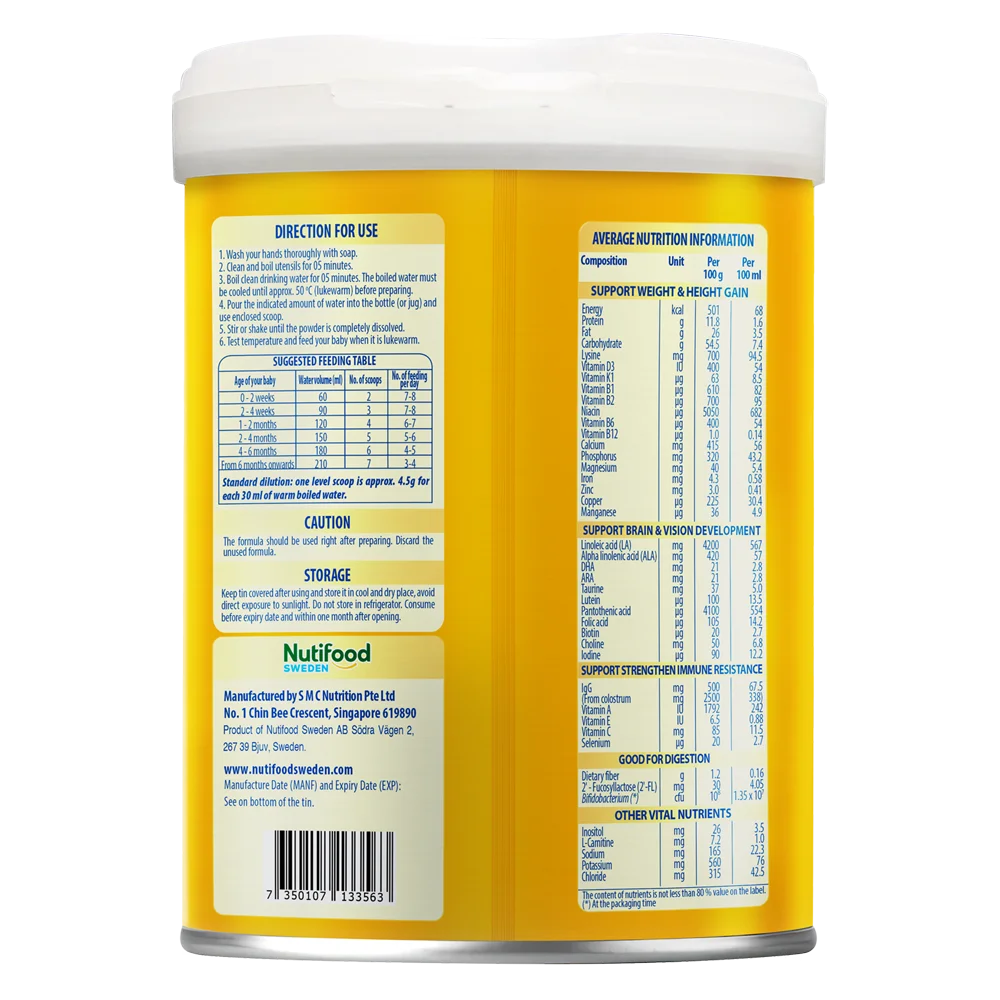 Sản phẩm dinh dưỡng công thức GrowPLUS+ Colos Immunel 0+, 800g (0-12 tháng)