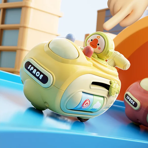 Xe moto nhấn cót chạy trớn dễ thương  LH16880877 C409 (Vàng)