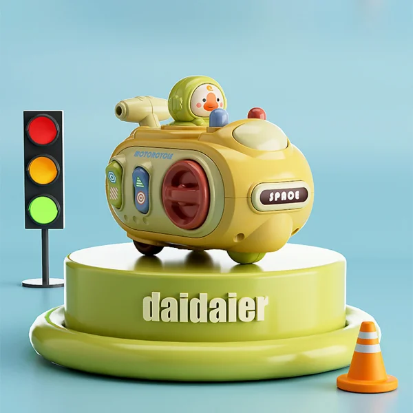 Xe moto nhấn cót chạy trớn dễ thương  LH16880877 C409 (Vàng)