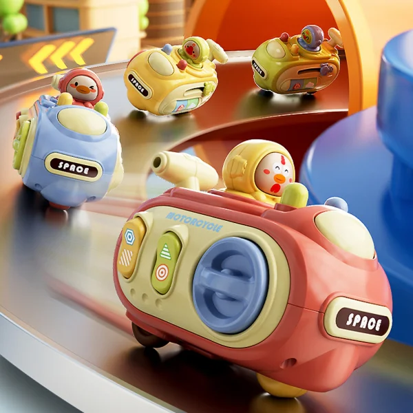 Xe moto nhấn cót chạy trớn dễ thương  LH16880877 C409 (Vàng)