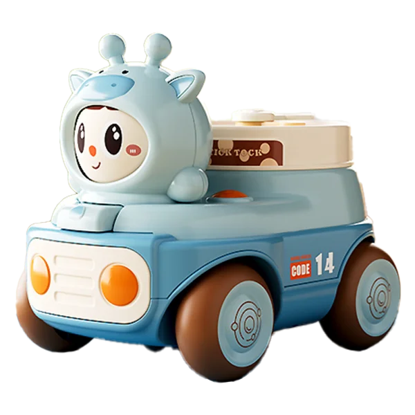 Xe ô tô hình mặt bò cười dễ thương có đồng hồ LH16880876 C409 (Xanh)
