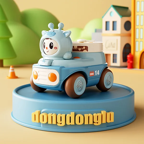 Xe ô tô hình mặt bò cười dễ thương có đồng hồ LH16880876 C409 (Xanh)