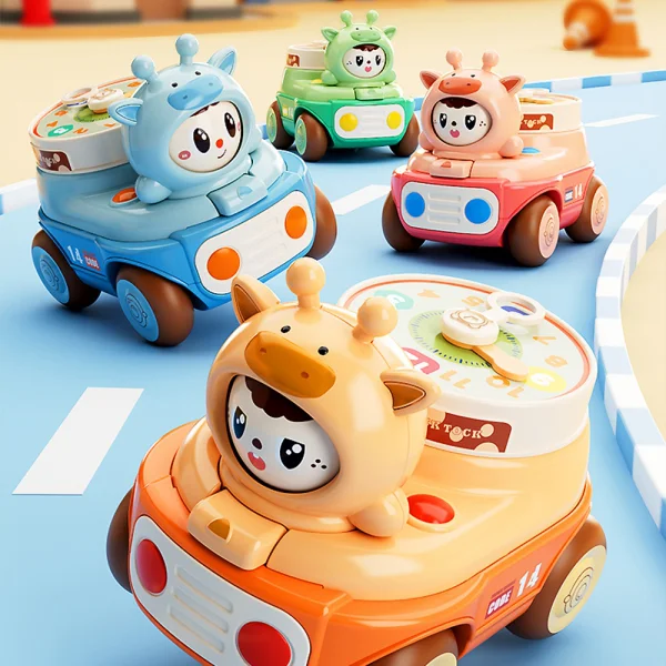 Xe ô tô hình mặt bò cười dễ thương có đồng hồ LH16880876 C409 (Xanh)