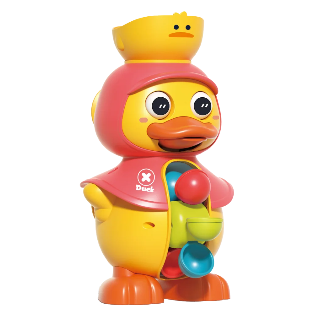Chú vịt và bánh xe xoay nước dễ thương LH16880911 C409 (Đỏ, Vàng)