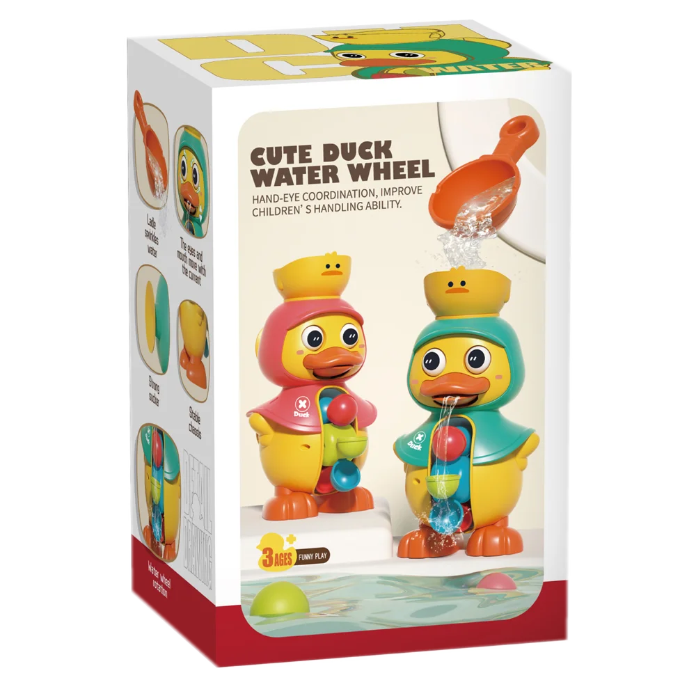 Chú vịt và bánh xe xoay nước dễ thương LH16880911 C409 (Đỏ, Vàng)