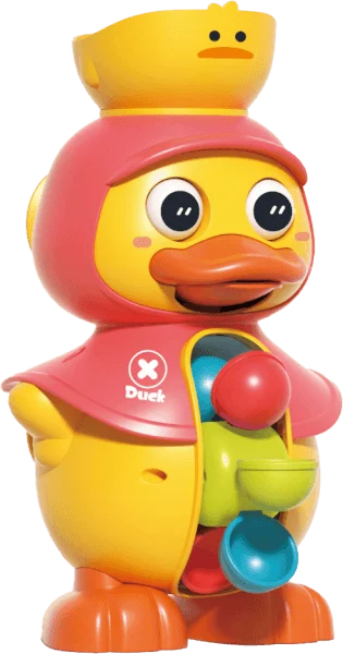 Chú vịt và bánh xe xoay nước dễ thương LH16880911 C409 (Đỏ, Vàng)