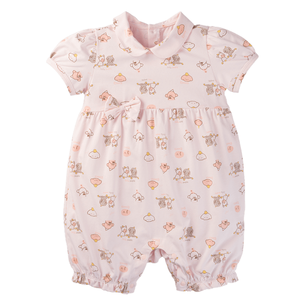 Bodysuit bé gái đùi Animo VD1124061 (0-3m,Hồng)