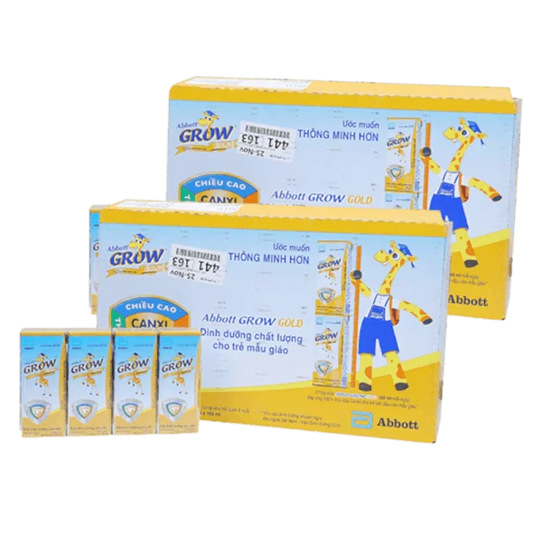 Combo 4 Thùng Sữa Abbott Grow Gold hương vani 110ML - Lốc 4 (Từ 1 tuổi)