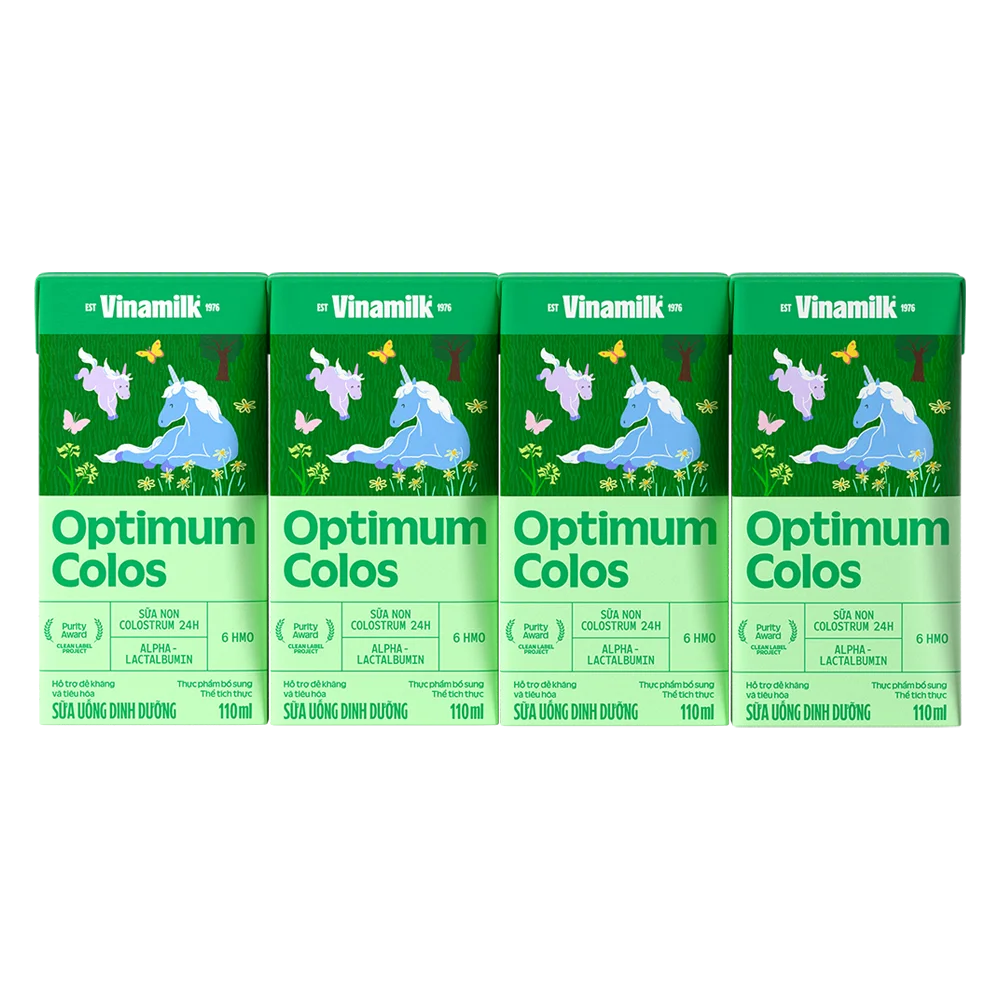 Sữa uống dinh dưỡng Optimum Colos 110ml (Lốc 4 hộp) new