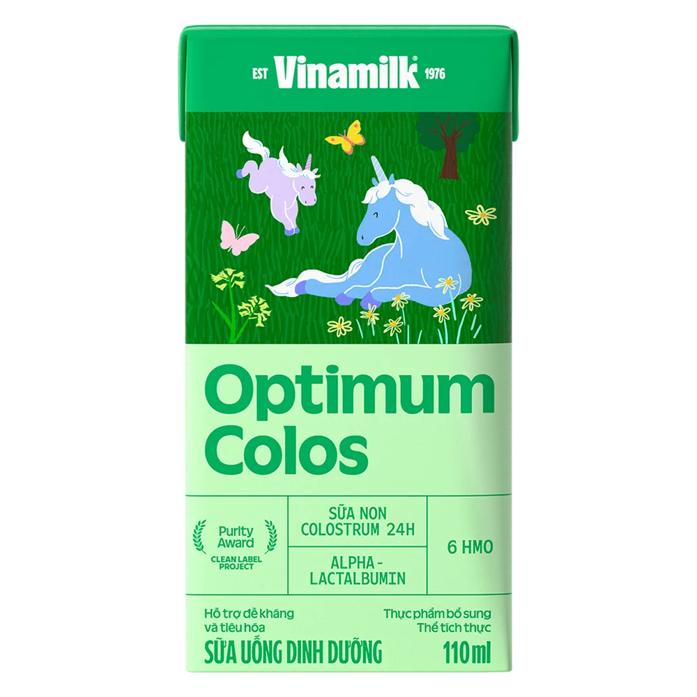 Sữa uống dinh dưỡng Optimum Colos 110ml (Lốc 4 hộp) new