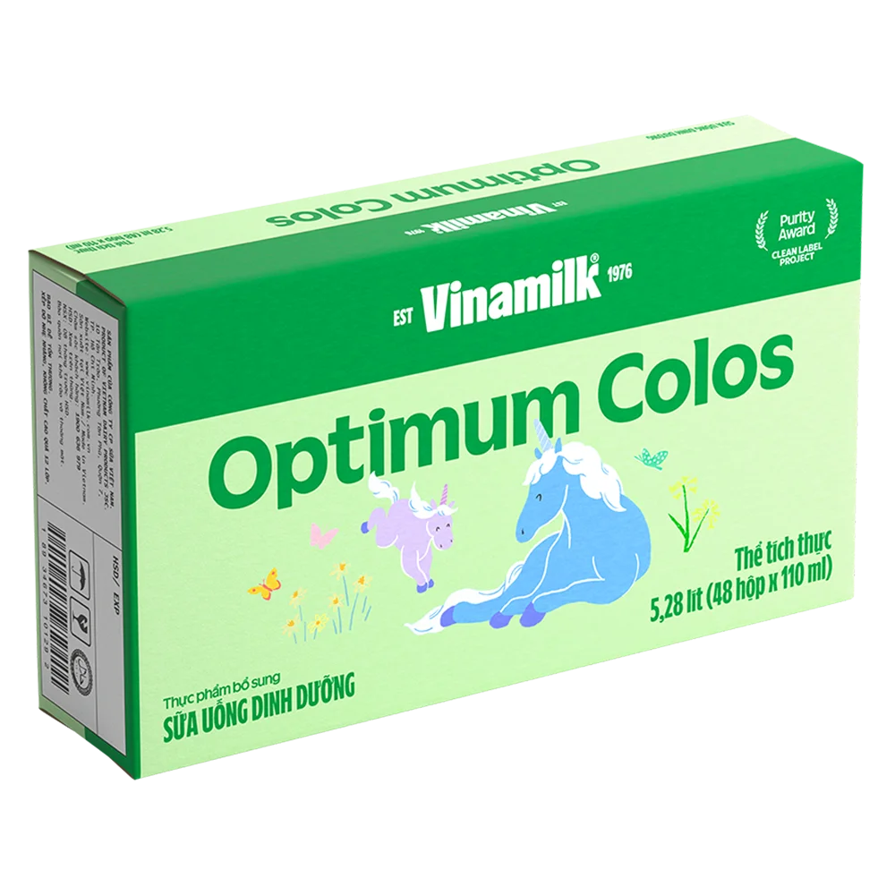 Sữa uống dinh dưỡng Optimum Colos 110ml (Lốc 4 hộp) new