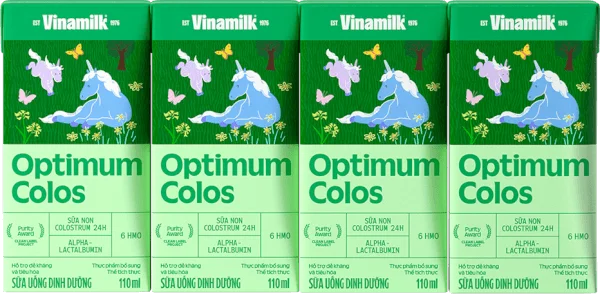 Sữa uống dinh dưỡng Optimum Colos 110ml (Lốc 4 hộp) new