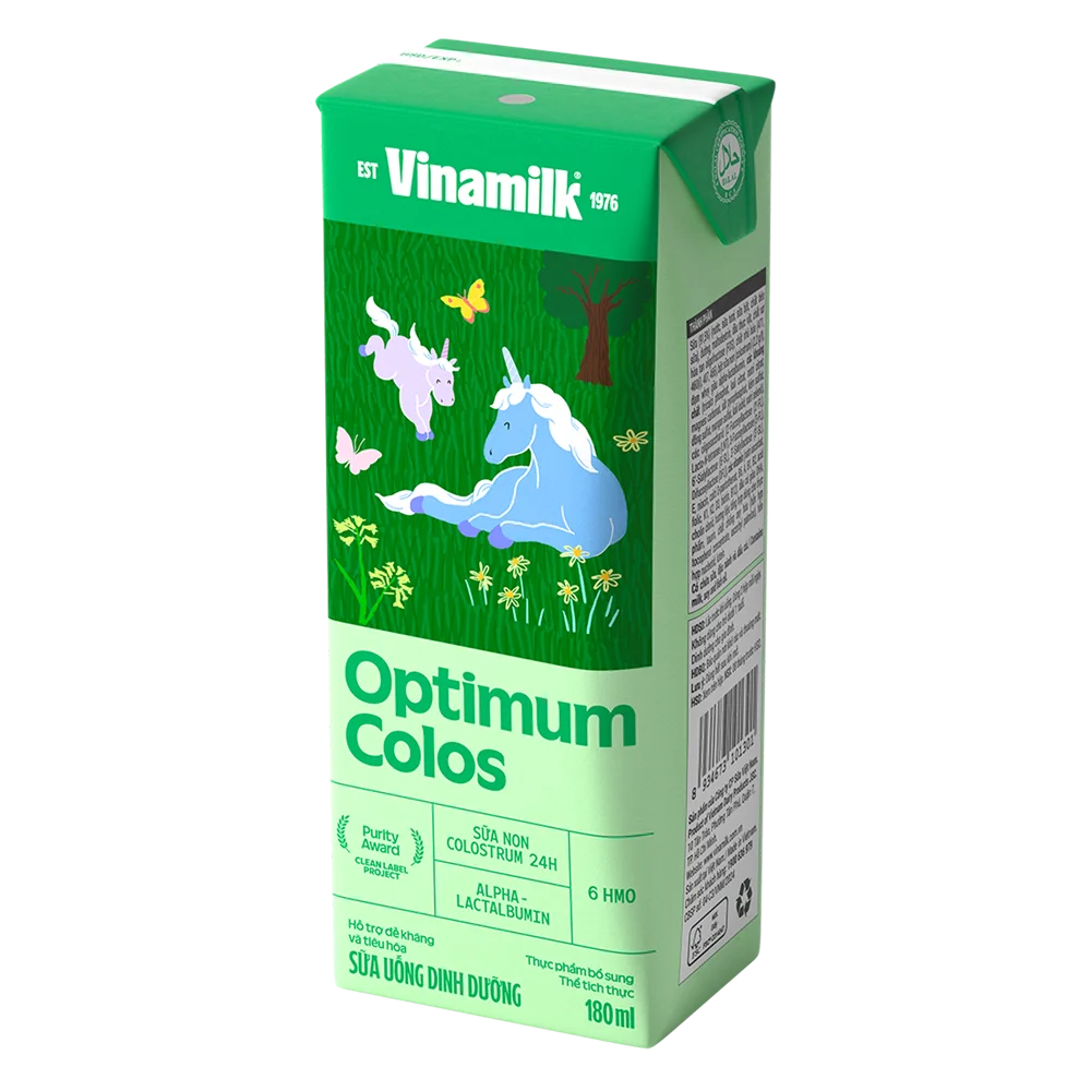 Sữa uống dinh dưỡng Optimum Colos 180ml (Lốc 4 hộp) new