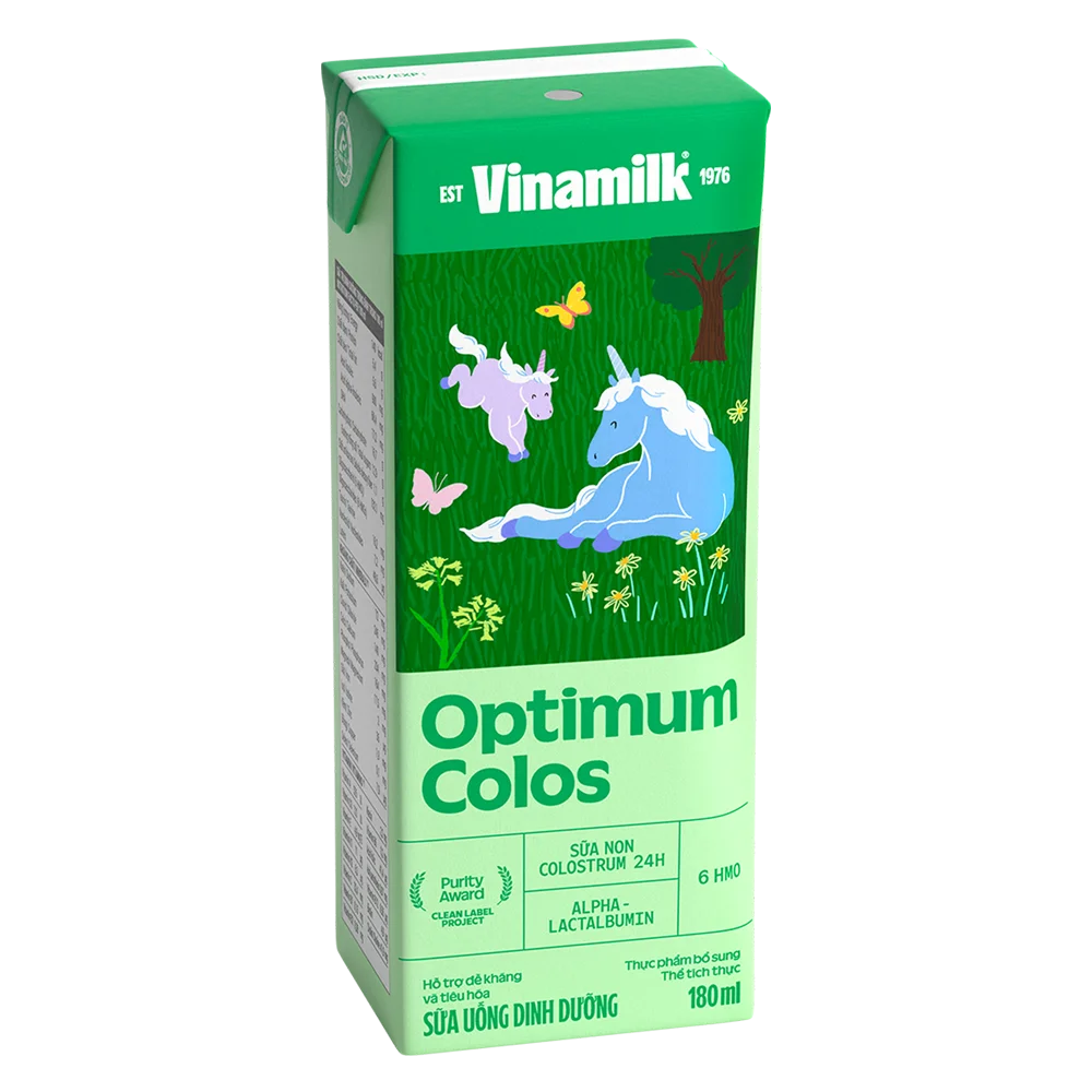 Sữa uống dinh dưỡng Optimum Colos 180ml (Lốc 4 hộp) new