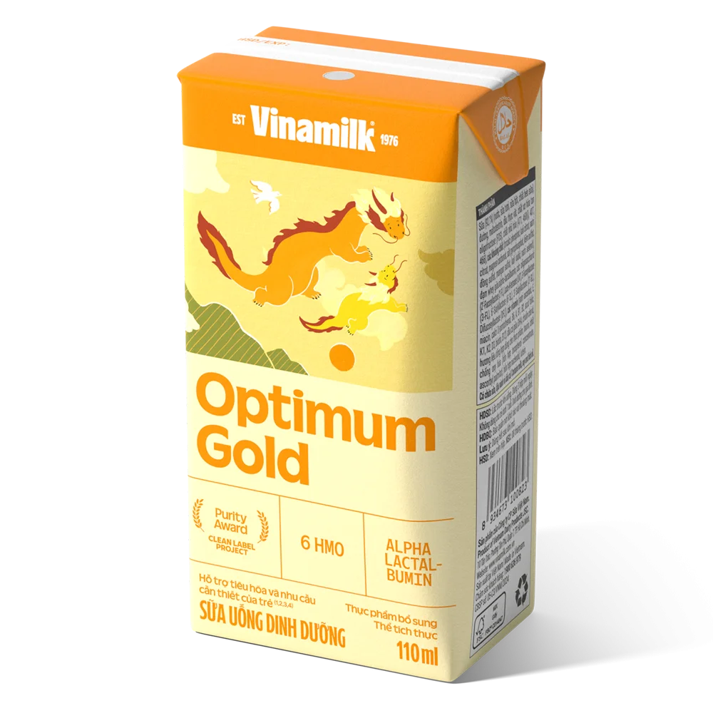 Combo 6 Sữa uống dinh dưỡng Optimum Gold 110ml (Lốc 4 hộp) new