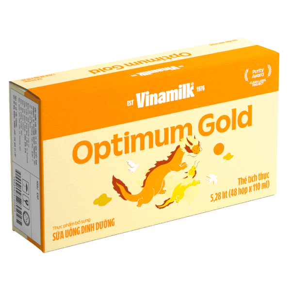 Combo 6 Sữa uống dinh dưỡng Optimum Gold 110ml (Lốc 4 hộp) new