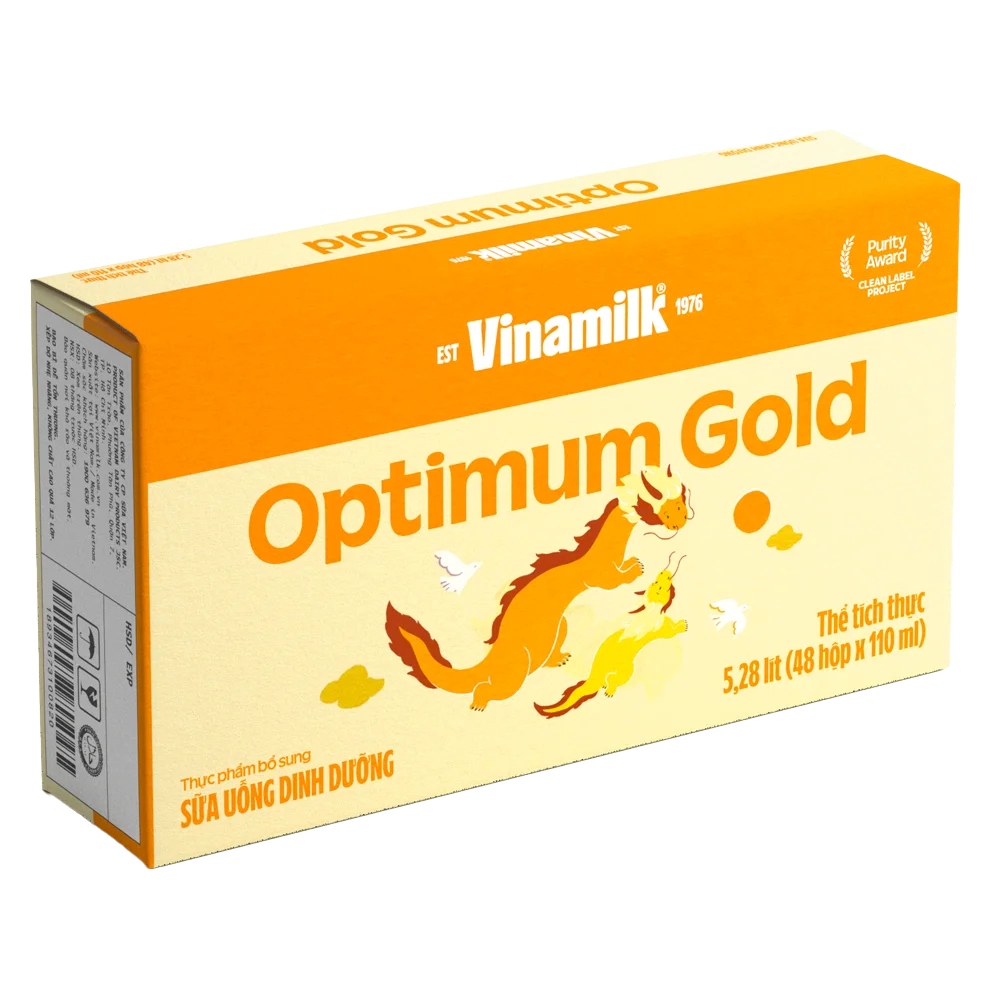 Combo 6 Sữa uống dinh dưỡng Optimum Gold 110ml (Lốc 4 hộp) new