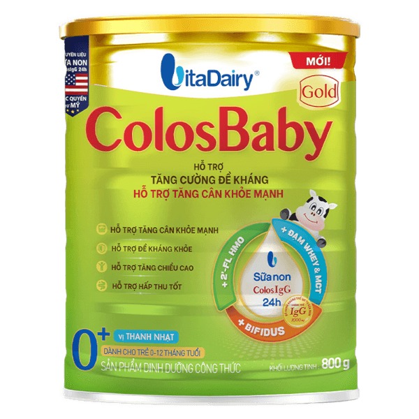 Sữa ColosBaby Gold 0+ 800g - S (0-12 tháng)