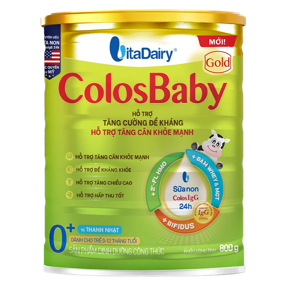Sữa ColosBaby Gold 0+ 800g - S (0-12 tháng)