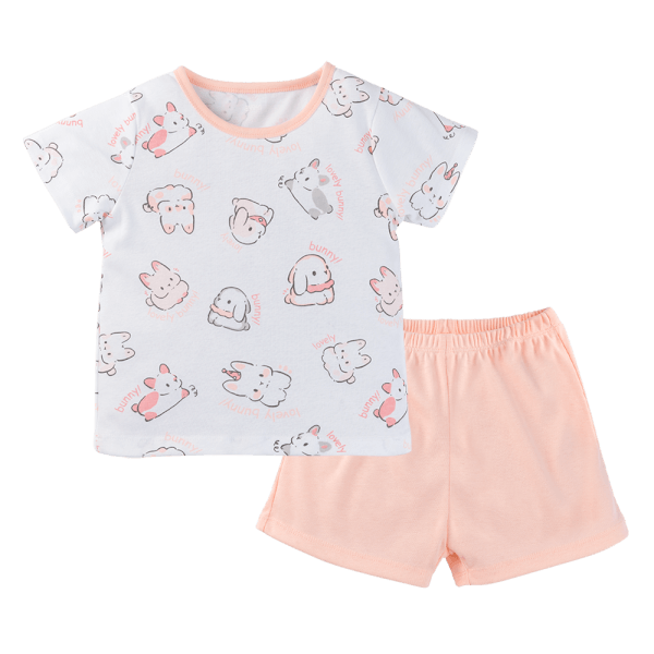 Bộ bé gái ngắn Animo Easy TX1124068 (1-4Y,Hồng)