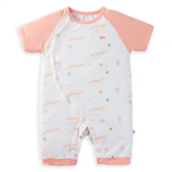 Set 2 Bodysuit kháng khuẩn Modal đùi Animo BMC1024028 (0-12M,Hồng dâu)