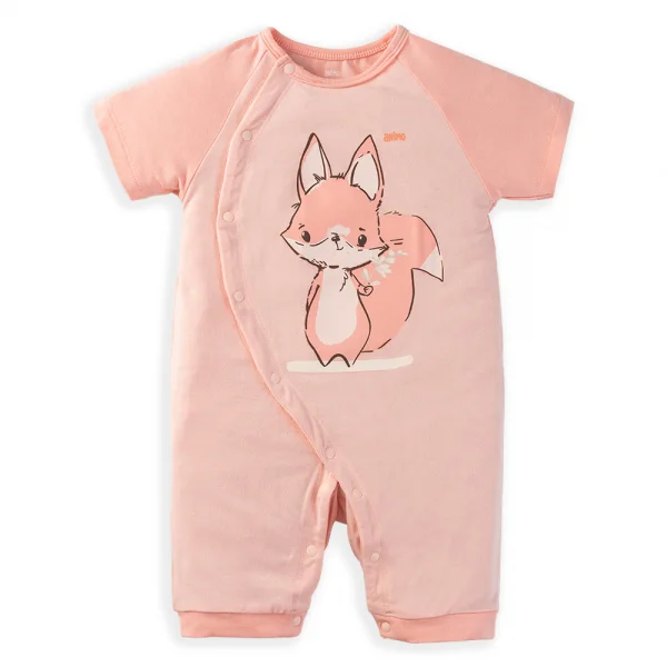 Set 2 Bodysuit kháng khuẩn Modal đùi Animo BMC1024028 (0-12M,Hồng dâu)