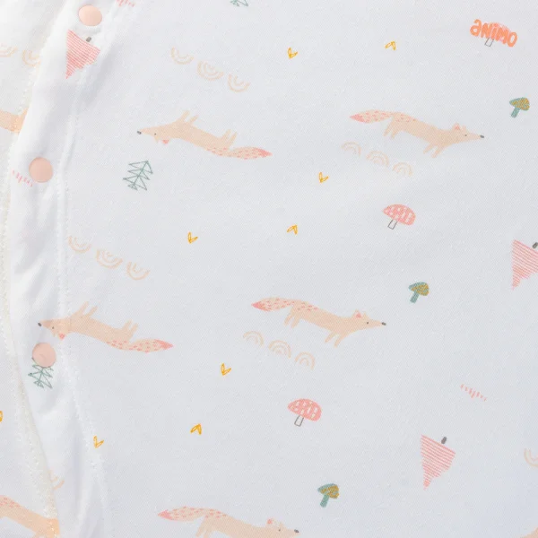 Set 2 Bodysuit kháng khuẩn Modal đùi Animo BMC1024028 (0-12M,Hồng dâu)