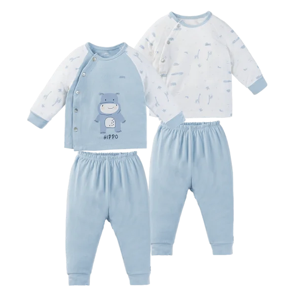 Set 2 Bộ kháng khuẩn Modal dài Animo BMC1024025 (0-24M,Xanh)