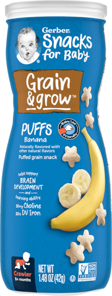 Thực phẩm bổ sung Bánh ăn dặm Gerber Puffs vị chuối