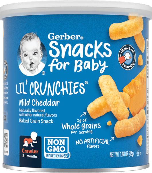 Thực phẩm bổ sung Bánh ăn dặm Gerber Lil’ Crunchies vị phô mai Mild Cheddar