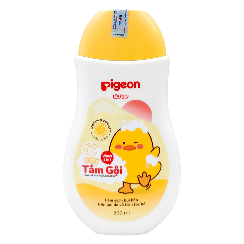 Tắm gội Pigeon dịu nhẹ hoa hướng dương 200ml (không Paraben)