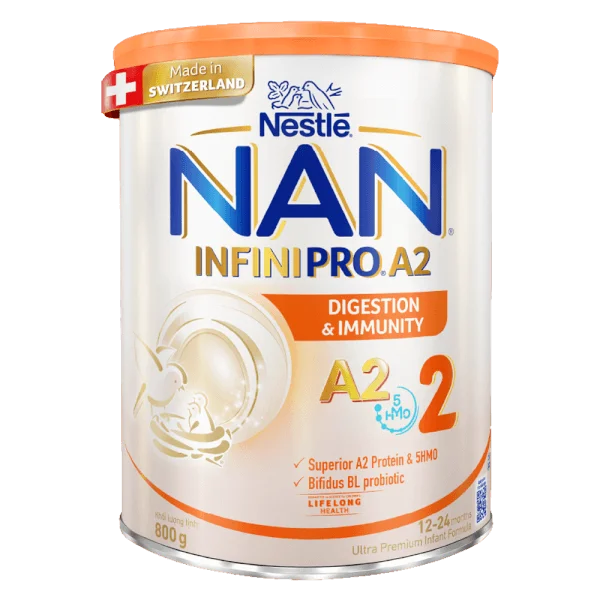 Sữa NAN INFINIPRO A2 số 2 800g (5HMO) (1-2 tuổi) (Giao bao bì ngẫu nhiên)