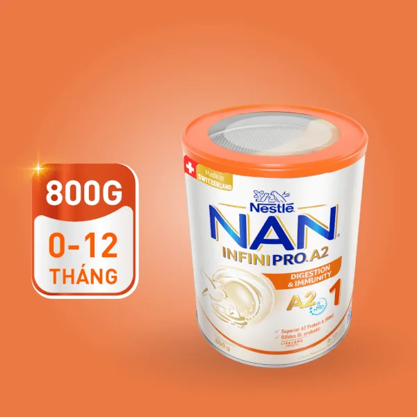 Sữa NAN INFINIPRO A2 số 1 800g (5HMO) (0-1 tuổi)