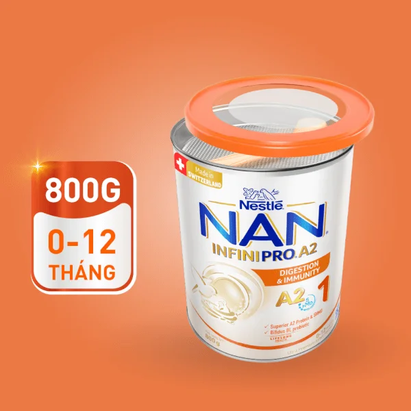 Sữa NAN INFINIPRO A2 số 1 800g (5HMO) (0-1 tuổi)