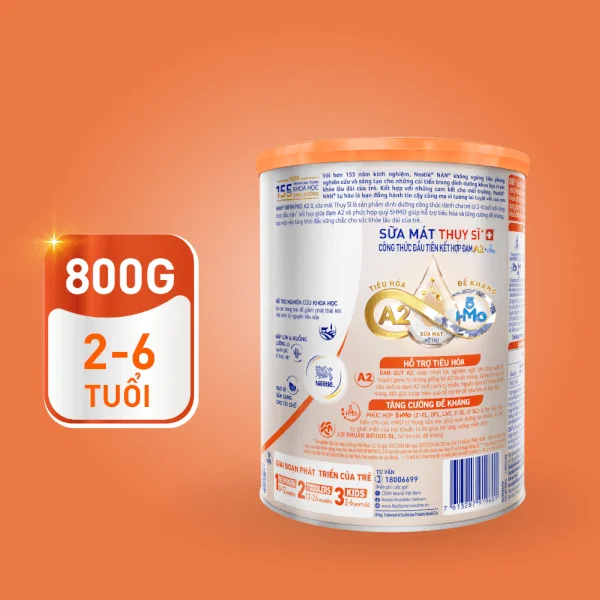 Combo 3 Sữa NAN INFINIPRO A2 800g số 3 (5HMO) (2-6 tuổi)